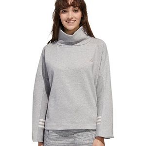 Adidas light gray mock neck sweatshirt